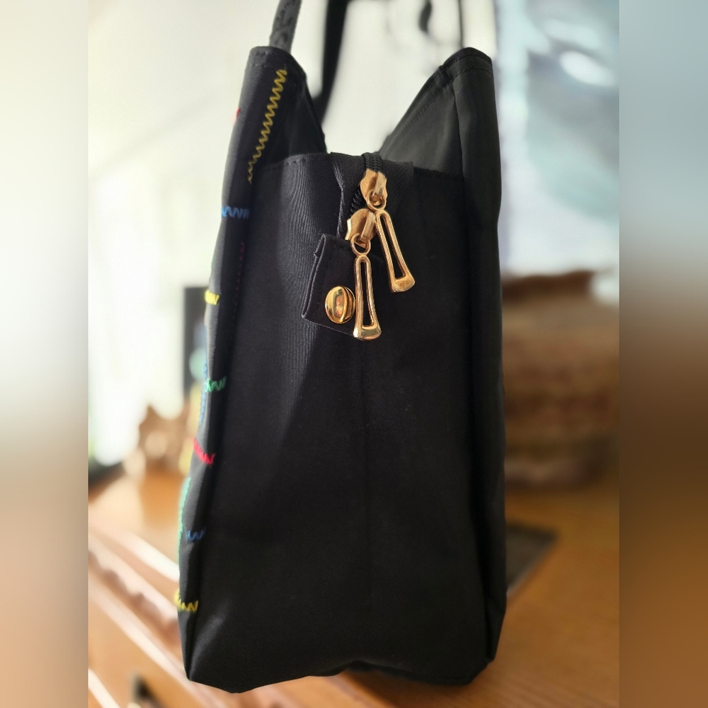Valentino Rossa Nylon Triple Compartment Tote. NWOT - Picture 3 of 16